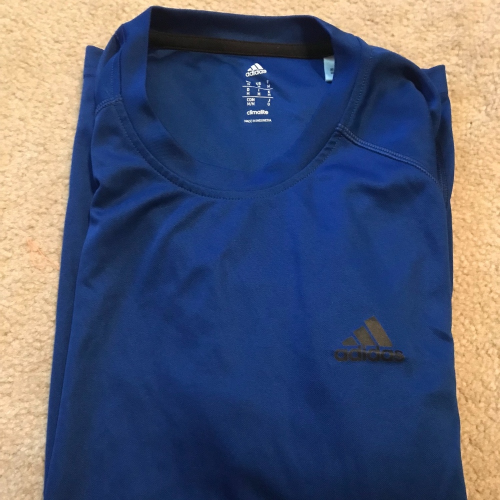 Adidas Blue Short Sleeve Shirt
